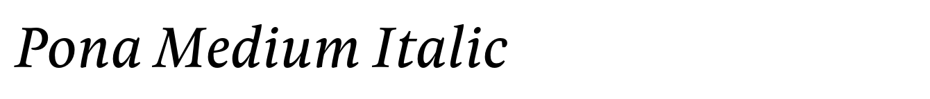 Pona Medium Italic